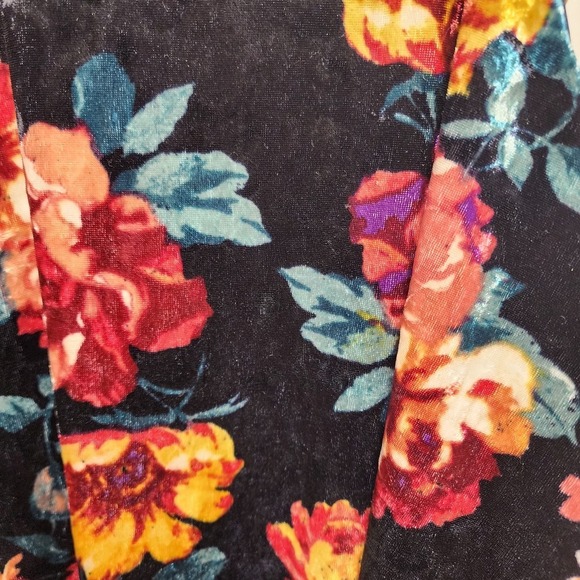 PaperMoon Basima Tank Top Y2K Floral Velvet Knit Back Detail Size S/M - Picture 3 of 7